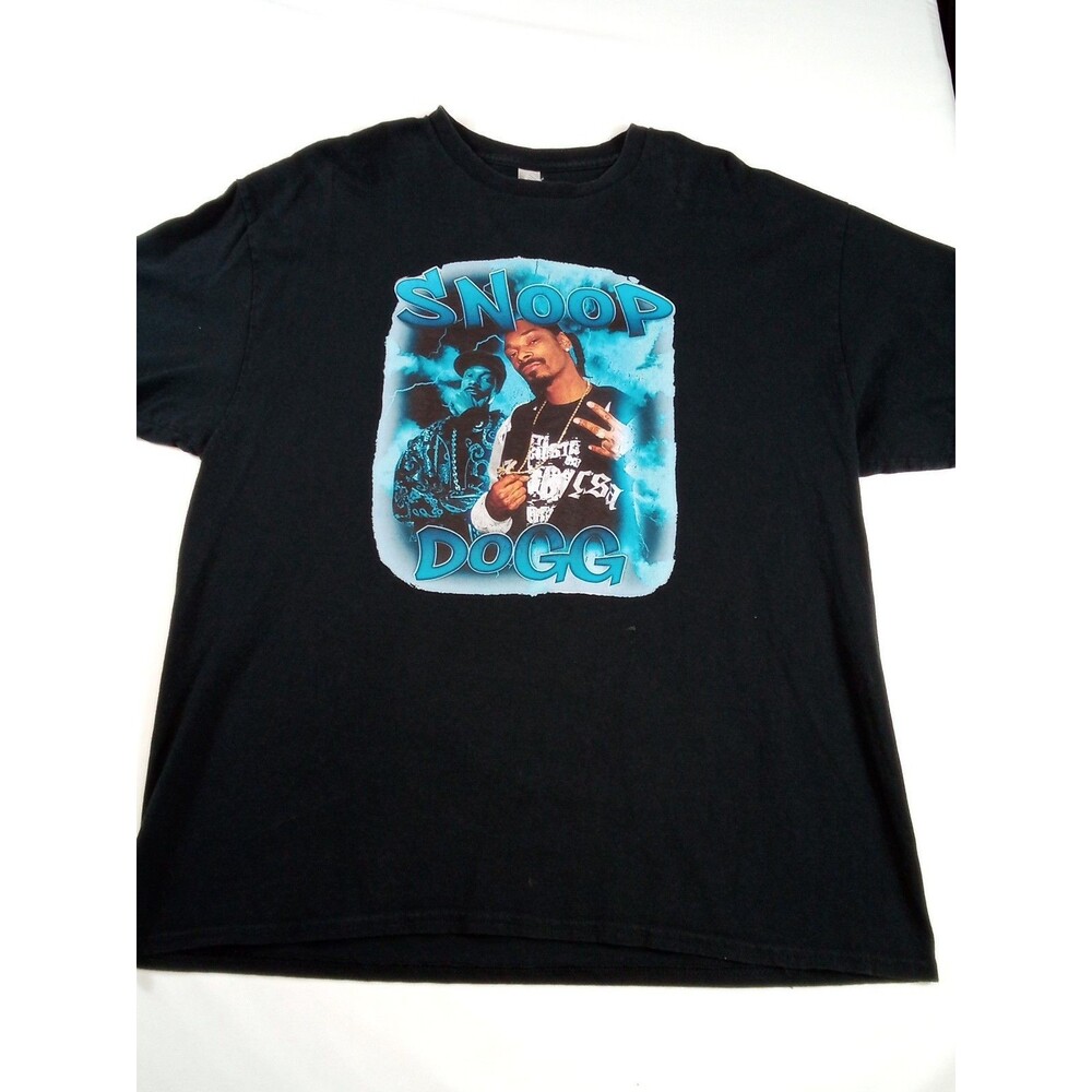 Men's Gildan Black Snoop‎ Dogg 100% cotton short Sleeve T Shirt Size Xl